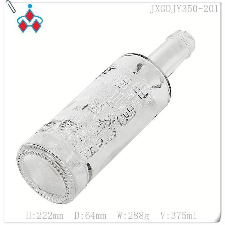 Clear glass vinegar bottles in stock