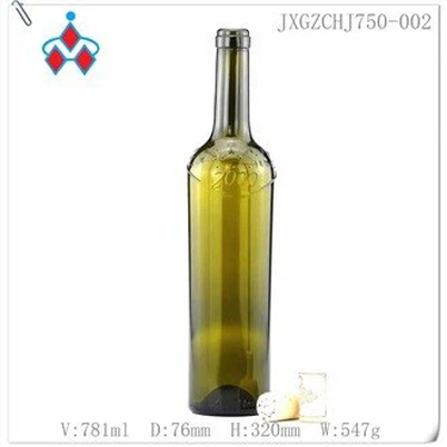 Бутылка в форме бордо