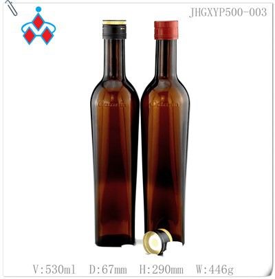 Стеклянная бутылка оливкового масла 500 мл